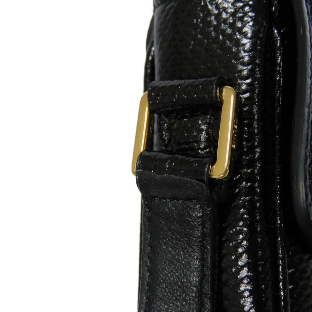 CELINE Shoulder Bag 190494BOE.38NO Karung leather black exotic Tassel small bag Women Used