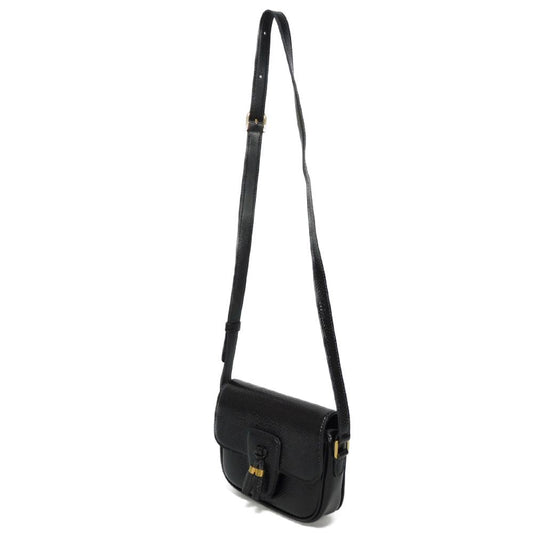 CELINE Shoulder Bag 190494BOE.38NO Karung leather black exotic Tassel small bag Women Used