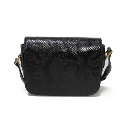 CELINE Shoulder Bag 190494BOE.38NO Karung leather black exotic Tassel small bag Women Used
