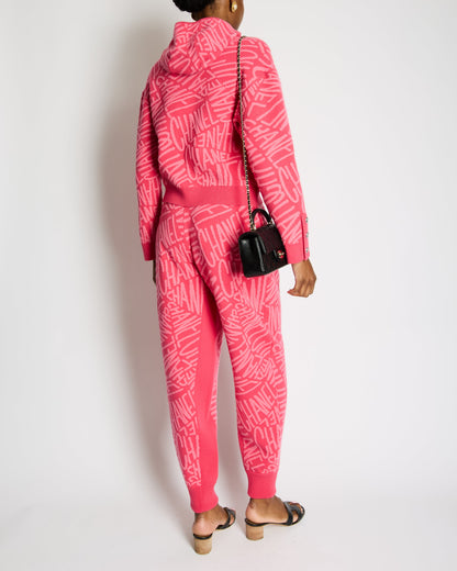 Chanel 21N Hot Pink Cashmere Joggers with Logo Details Size FR 40 (UK 12) RRP £2,370