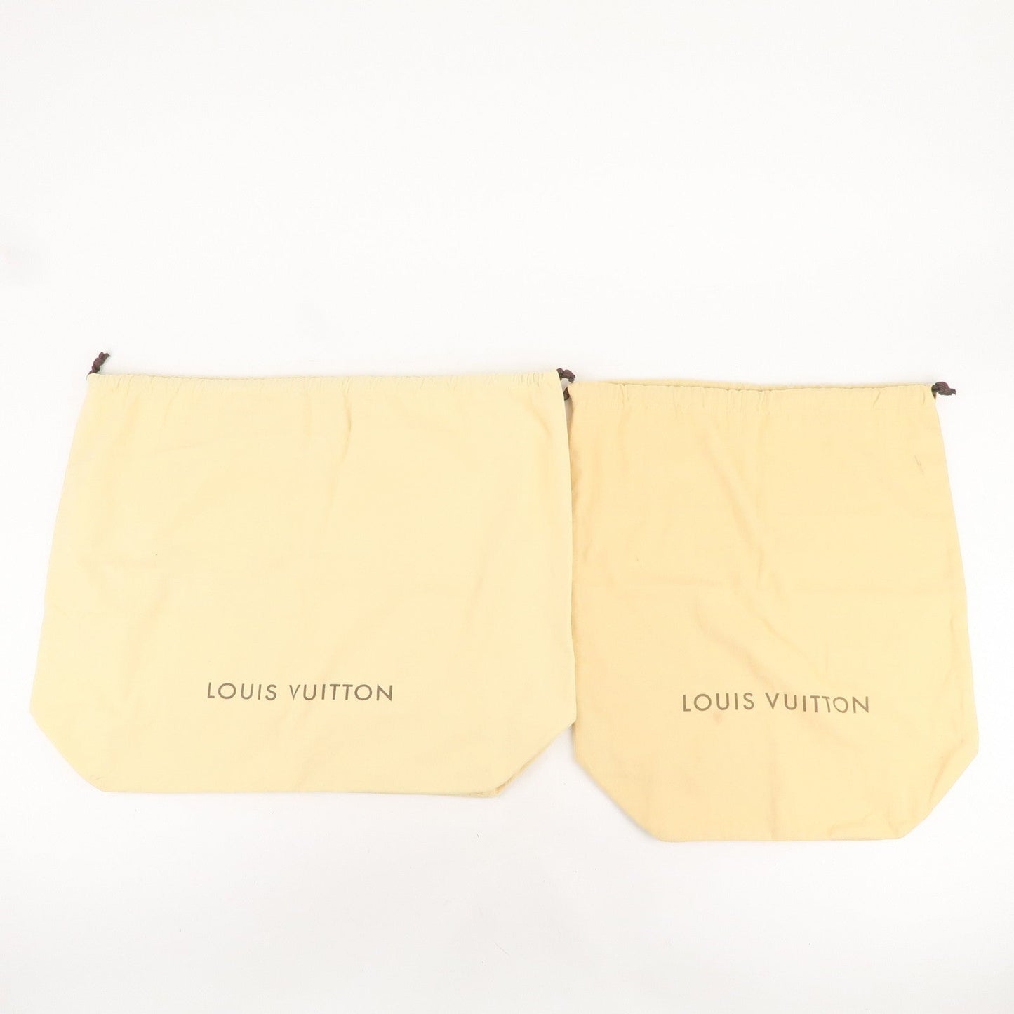 Louis Vuitton Set of 8 Dust Bag Draw String Beige