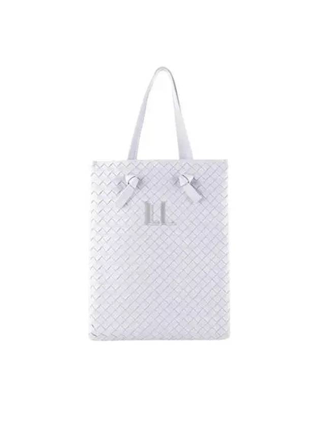 Luxury Bottega Veneta Tie Tote Bag White