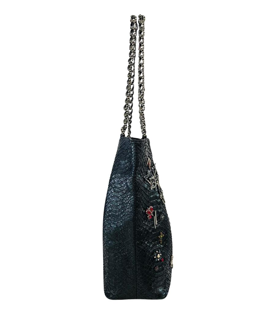 Paris London Crystal Embellished Tote