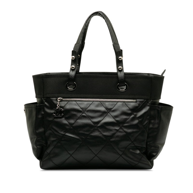 CHANEL COCOMARK PARIBIARITZ GM Tote BAG BLACK PVC LINKS LEADER LADY CHANEL SHOPPING MARKET SHOPPING CHANEL