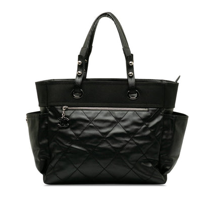 CHANEL COCOMARK PARIBIARITZ GM Tote BAG BLACK PVC LINKS LEADER LADY CHANEL SHOPPING MARKET SHOPPING CHANEL