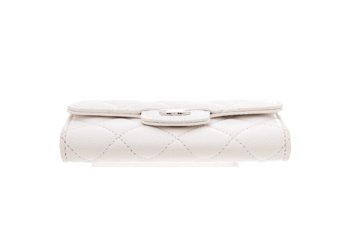 Chanel White Quilted Card Holder NWT