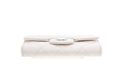 Chanel White Quilted Card Holder NWT