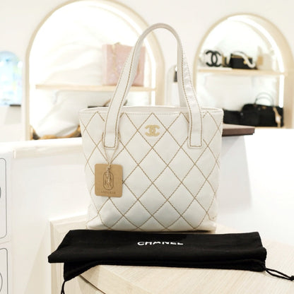 Chanel vintage wild stitch cc tote bag
