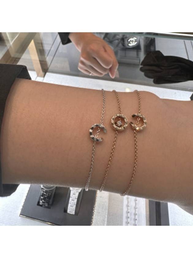 Coco Quilted Motif Chain Bracelet Yellow Gold Chanel