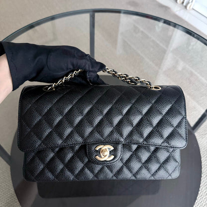 Chanel Classic Flap Medium - Caviar 25CM Quilted Black Gold Hardware Series 27
