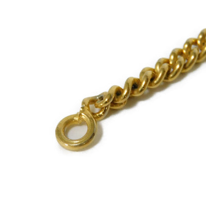 CELINE Necklace plating gold Circle logo Women Used