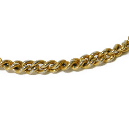 CELINE Necklace plating gold Circle logo Women Used