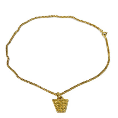 CELINE Necklace plating gold Circle logo Women Used