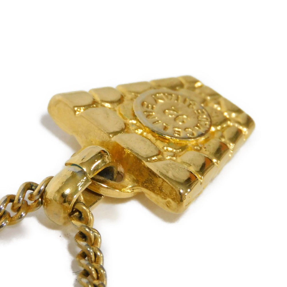 CELINE Necklace plating gold Circle logo Women Used