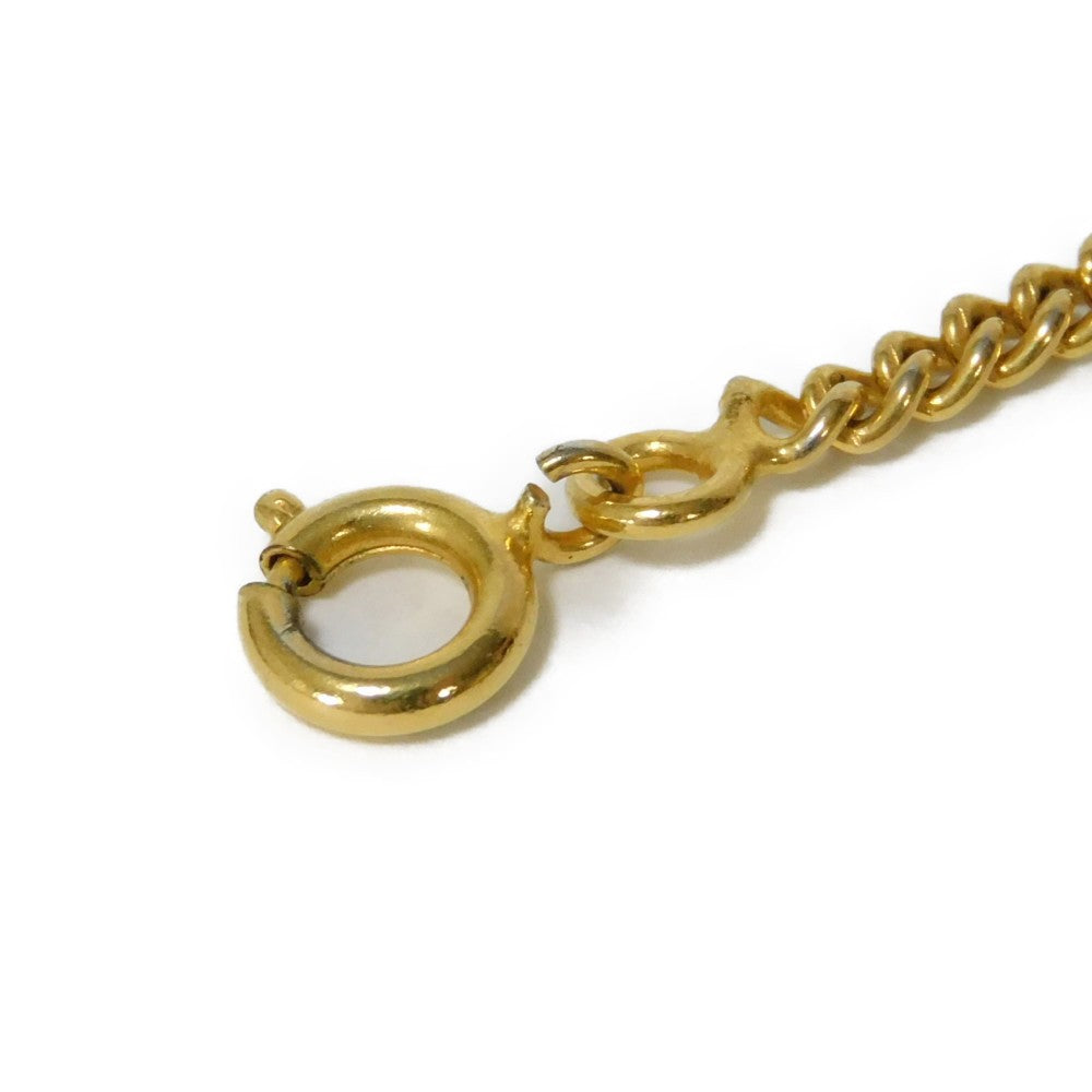 CELINE Necklace plating gold Circle logo Women Used