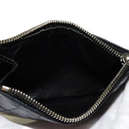 BALENCIAGA Coin case 640535 1ROP3 1000 Calfskin (crocodile embossed) black New logo cash coin card holder mens