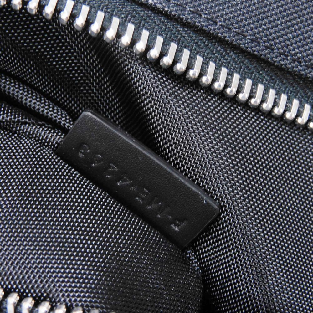 CELINE Shoulder Bag 198712DMT.38SI Nylon Black x white logo print Large Messenger mens Used