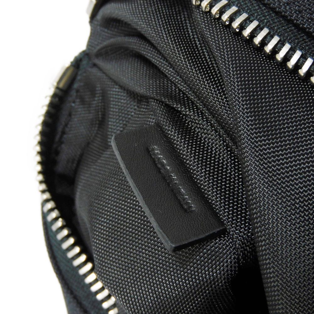 CELINE Shoulder Bag 198712DMT.38SI Nylon Black x white logo print Large Messenger mens Used