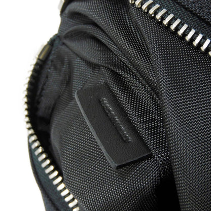 CELINE Shoulder Bag 198712DMT.38SI Nylon Black x white logo print Large Messenger mens Used