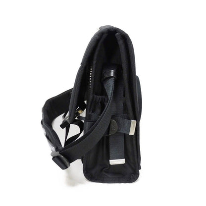 CELINE Shoulder Bag 198712DMT.38SI Nylon Black x white logo print Large Messenger mens Used
