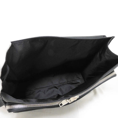 CELINE Shoulder Bag 198712DMT.38SI Nylon Black x white logo print Large Messenger mens Used