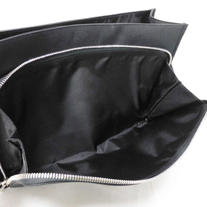 CELINE Shoulder Bag 198712DMT.38SI Nylon Black x white logo print Large Messenger mens Used