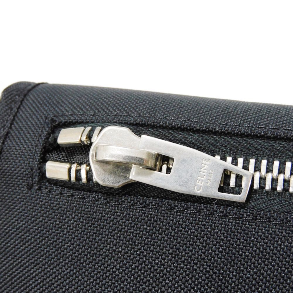 CELINE Shoulder Bag 198712DMT.38SI Nylon Black x white logo print Large Messenger mens Used
