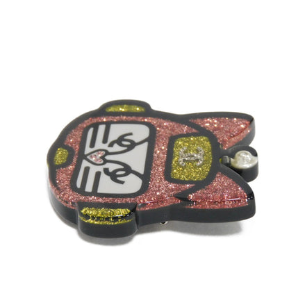 Chanel Glitter Coco Mark Cat Robot Brooch