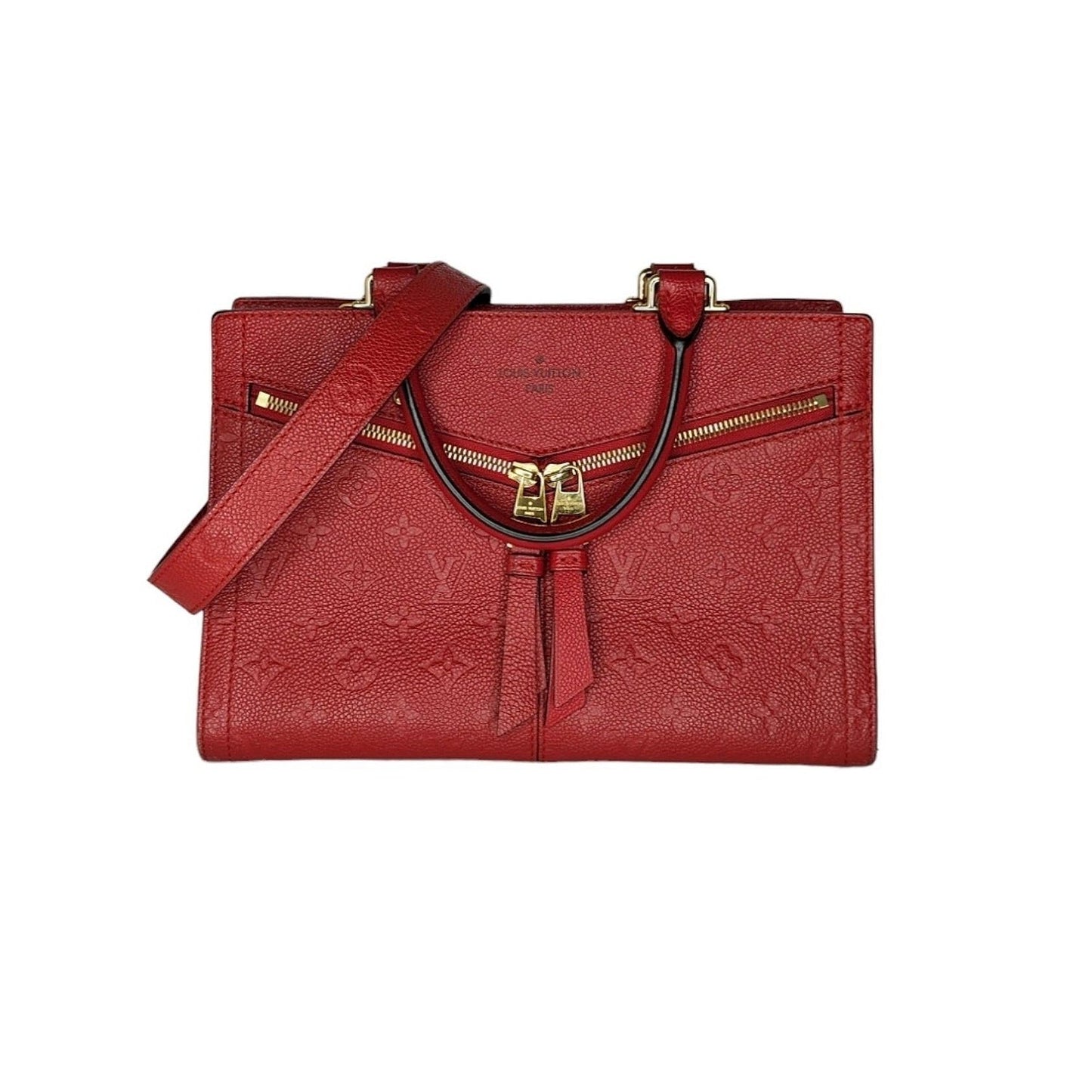 Louis Vuitton Red Monogram Empreinte Sully PM