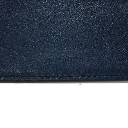 CELINE Bifold Wallet 10B653BEN.07OC Grained calfskin (embossed) Navy blue New logo Bifold wallet mens Used