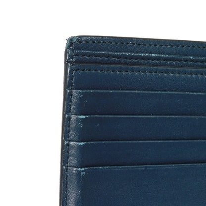 CELINE Bifold Wallet 10B653BEN.07OC Grained calfskin (embossed) Navy blue New logo Bifold wallet mens Used