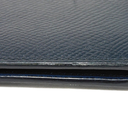 CELINE Bifold Wallet 10B653BEN.07OC Grained calfskin (embossed) Navy blue New logo Bifold wallet mens Used