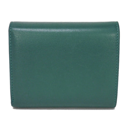 CELINE Tri-fold wallet 10B573CQP.30GS Shiny calfskin Green smoke New logo Small trifold wallet Women(Unisex) Used