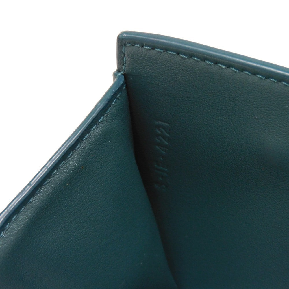 CELINE Tri-fold wallet 10B573CQP.30GS Shiny calfskin Green smoke New logo Small trifold wallet Women(Unisex) Used