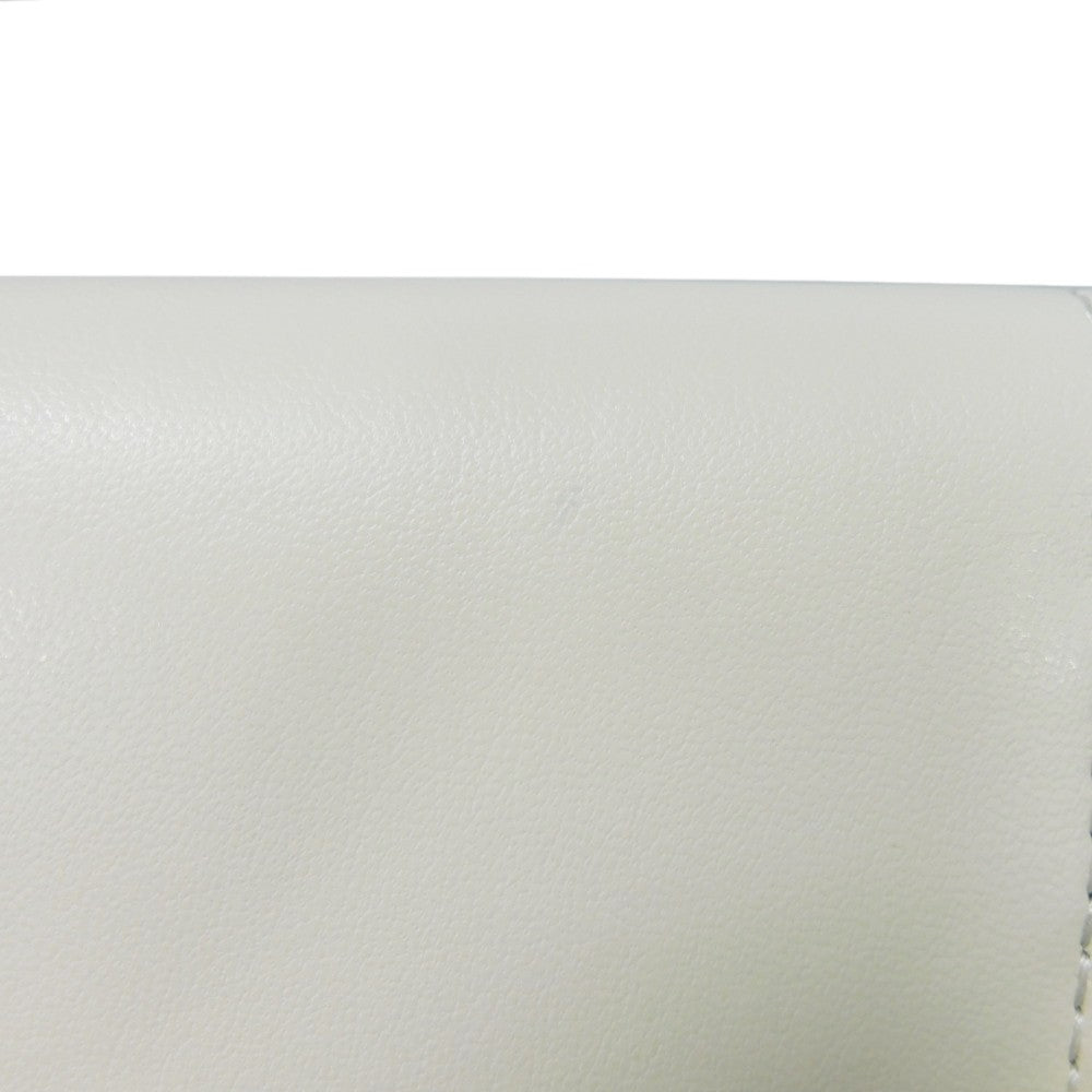 CELINE Shoulder Bag Smooth Calfskin Leather white New logo Monochrome 05 Sunglasses Pouch Women(Unisex) Used