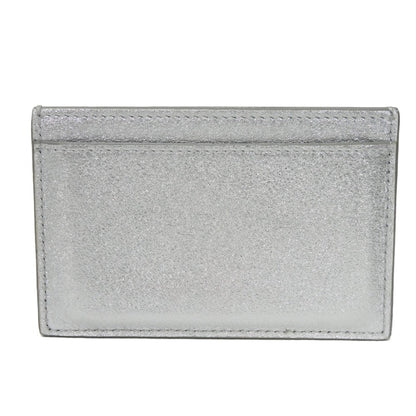 CELINE Card Case 10B703EK8.36AG Laminated calfskin Silver laminate logo card holder Women(Unisex) Used