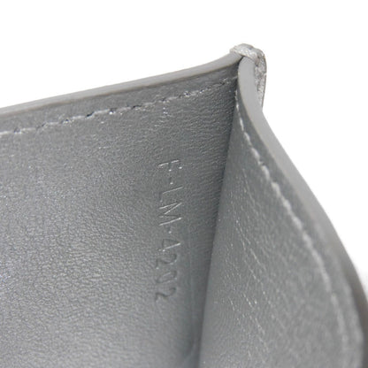 CELINE Card Case 10B703EK8.36AG Laminated calfskin Silver laminate logo card holder Women(Unisex) Used