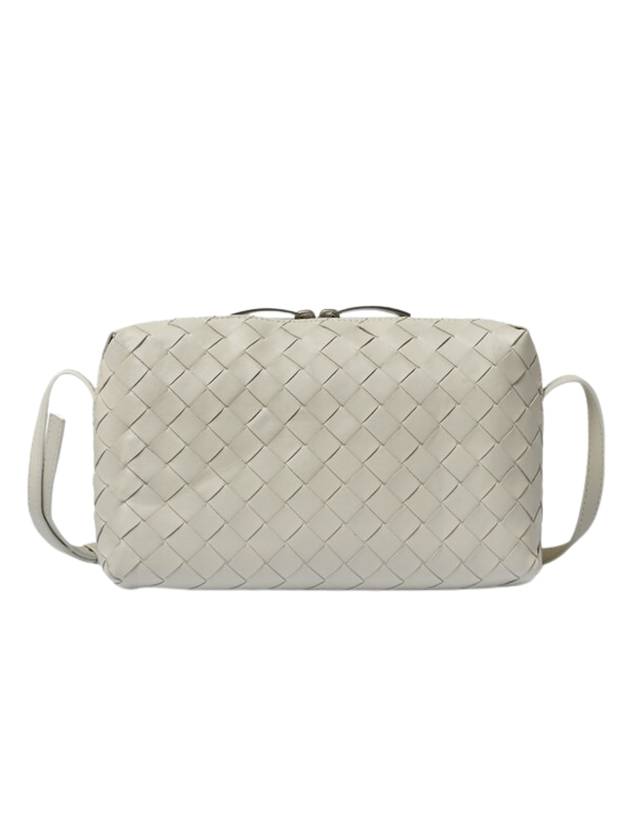 Luxury Bottega Veneta Intrecciato Leather Mini Cross Bag Beige