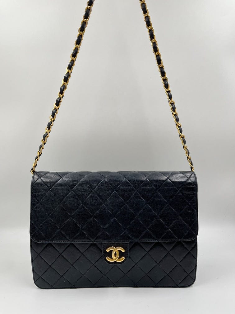 Vintage Navy Chanel Flap Bag