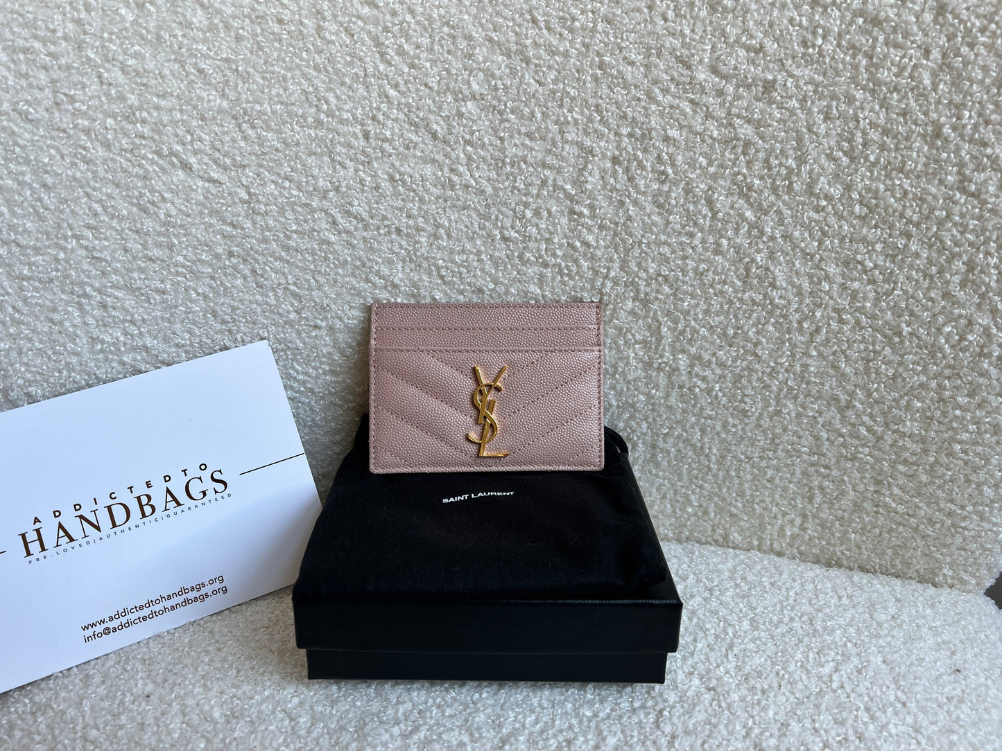 Yves Saint Laurent (YSL) Pale Pink Vintage Card Holder