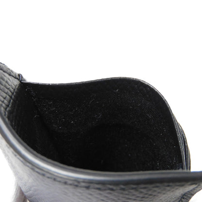 CELINE Coin case 10B683BEL.38SI Grained calfskin (embossed) black New logo Compact zipped card holder mens Used