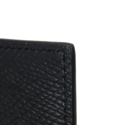 CELINE Coin case 10B683BEL.38SI Grained calfskin (embossed) black New logo Compact zipped card holder mens Used