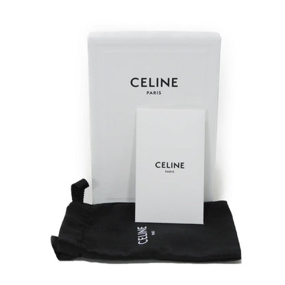 CELINE Coin case 10B683BEL.38SI Grained calfskin (embossed) black New logo Compact zipped card holder mens Used