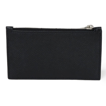 CELINE Coin case 10B683BEL.38SI Grained calfskin (embossed) black New logo Compact zipped card holder mens Used