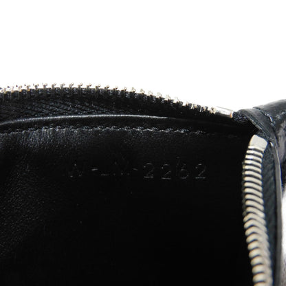 CELINE Coin case 10B683BEL.38SI Grained calfskin (embossed) black New logo Compact zipped card holder mens Used
