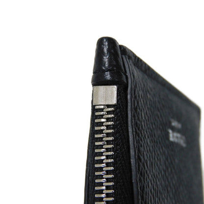 CELINE Coin case 10B683BEL.38SI Grained calfskin (embossed) black New logo Compact zipped card holder mens Used