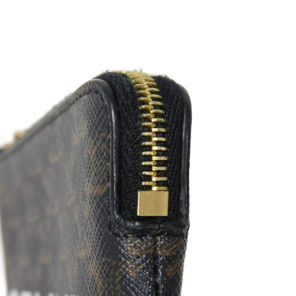 CELINE Coin case 10C662CA2.38NO Triomphe canvas (coating processing) black Triomphe logo coin & card case Women(Unisex) Used