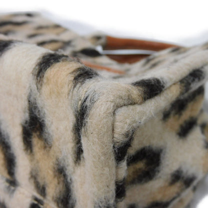 CELINE Tote Bag 199162FK1.19LE Textile x Calfskin Leopard Triomphe Small Hippo Tice Women Used