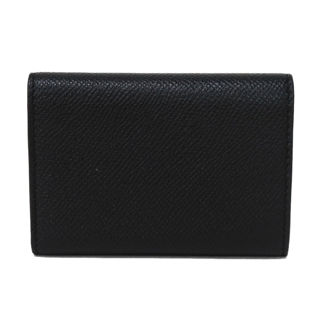 BALENCIAGA Card Case 581099 0OTGM 1090 textured grain leather (embossed) black New logo Ville Accordion Card Holder mens