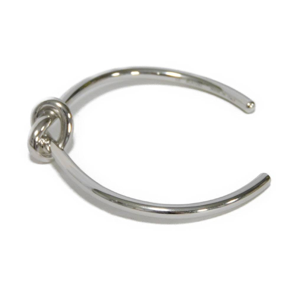 CELINE Bangle 46P466BRA.36SI brass Silver Knot Extra Thin Bracelet Women C2(M)  Used